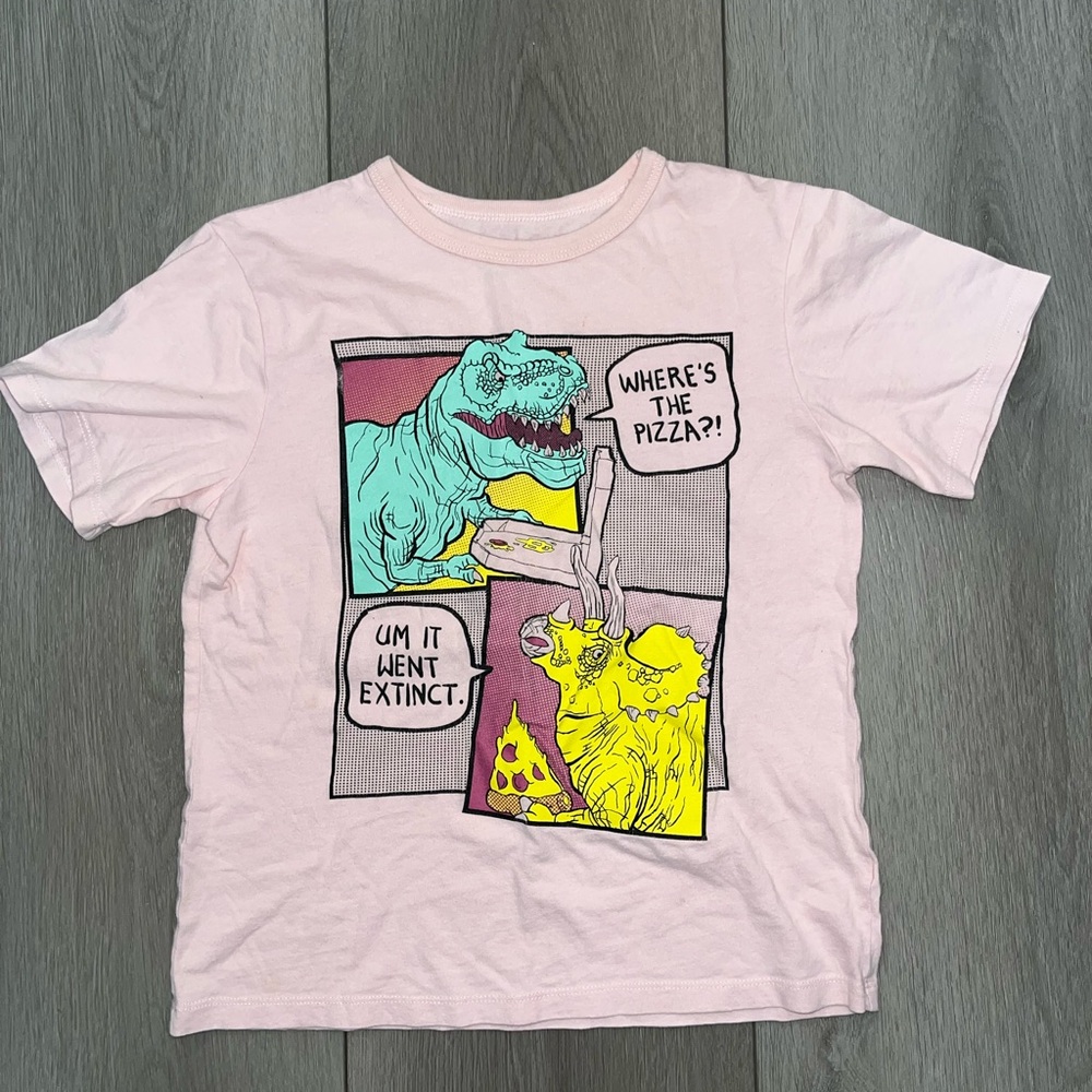 The Childrens Place Dinosaur Pizza Shirt